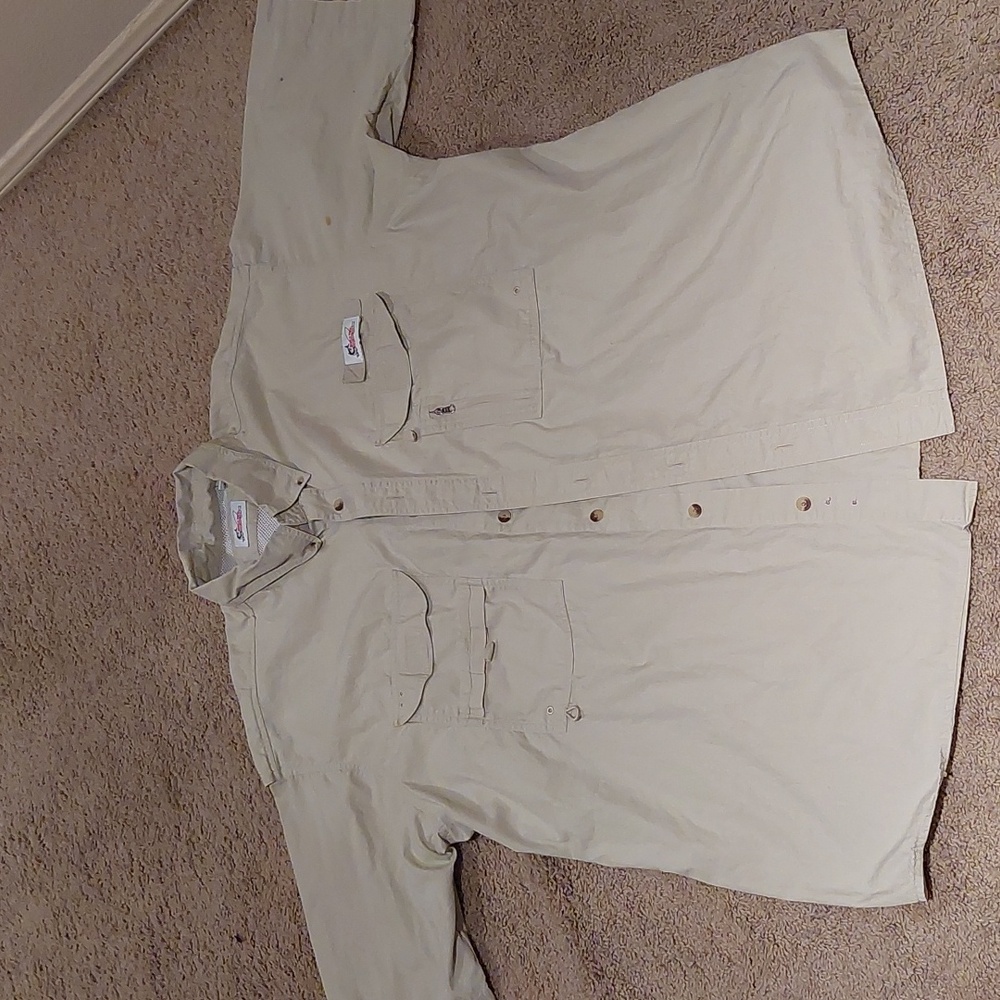 Men's World Wide Sportsman Fising Button Down Shirt Size 2XL